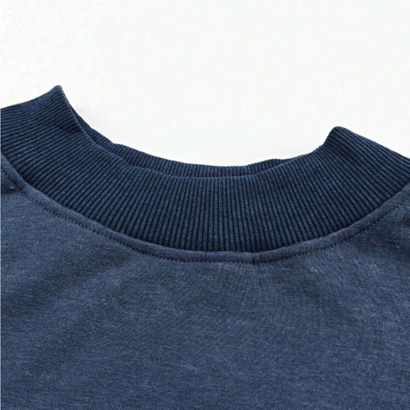 Boho Cotton Mineral Washed Oversized Mock Neck Dolman T Shirt Top Sweat Shirt - Picture 3 of 6